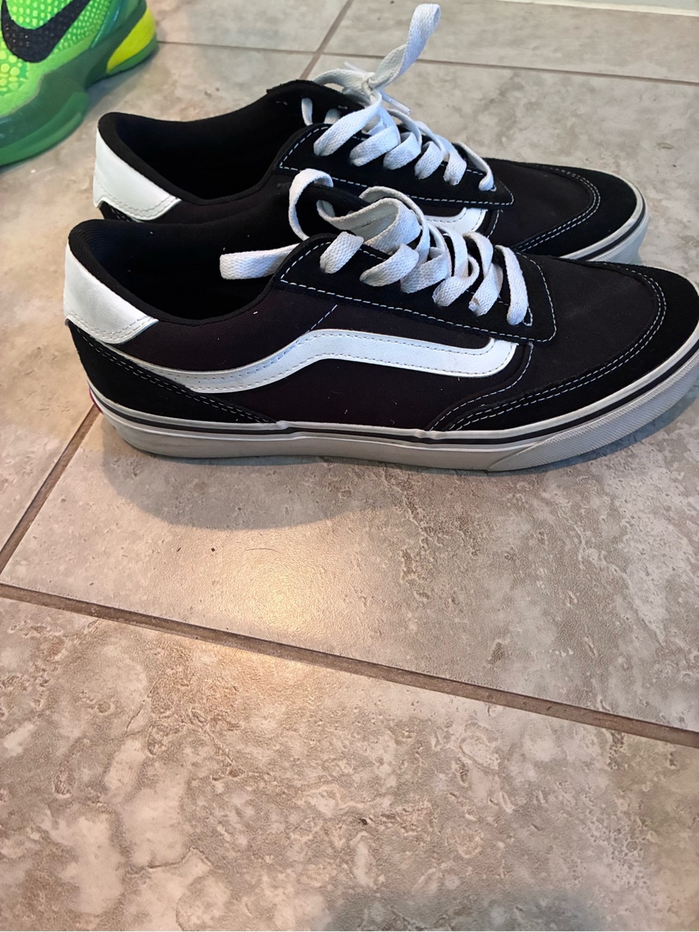 Vans Black and White Old Skool Skate Sneakers - Men's